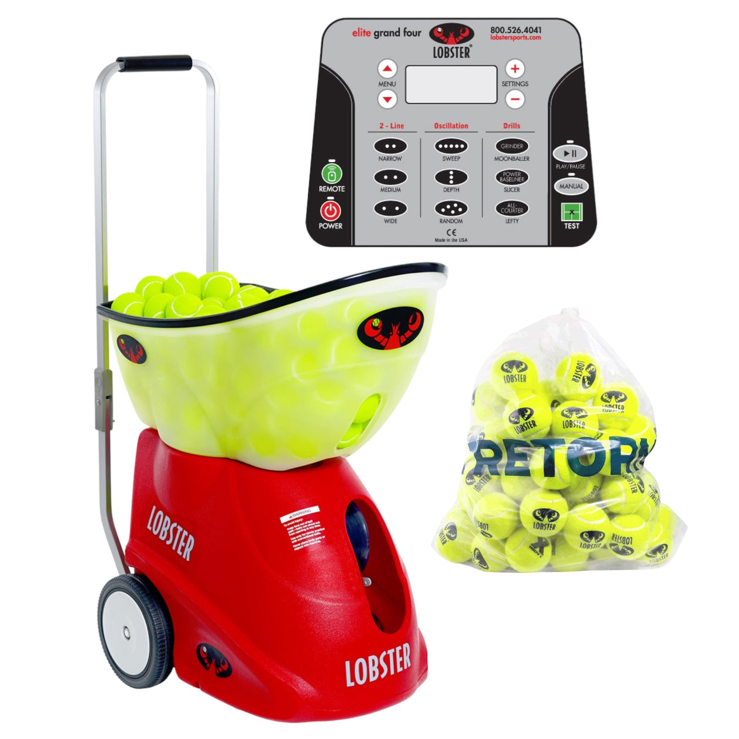 elite grand four with lobster tennis balls bundle