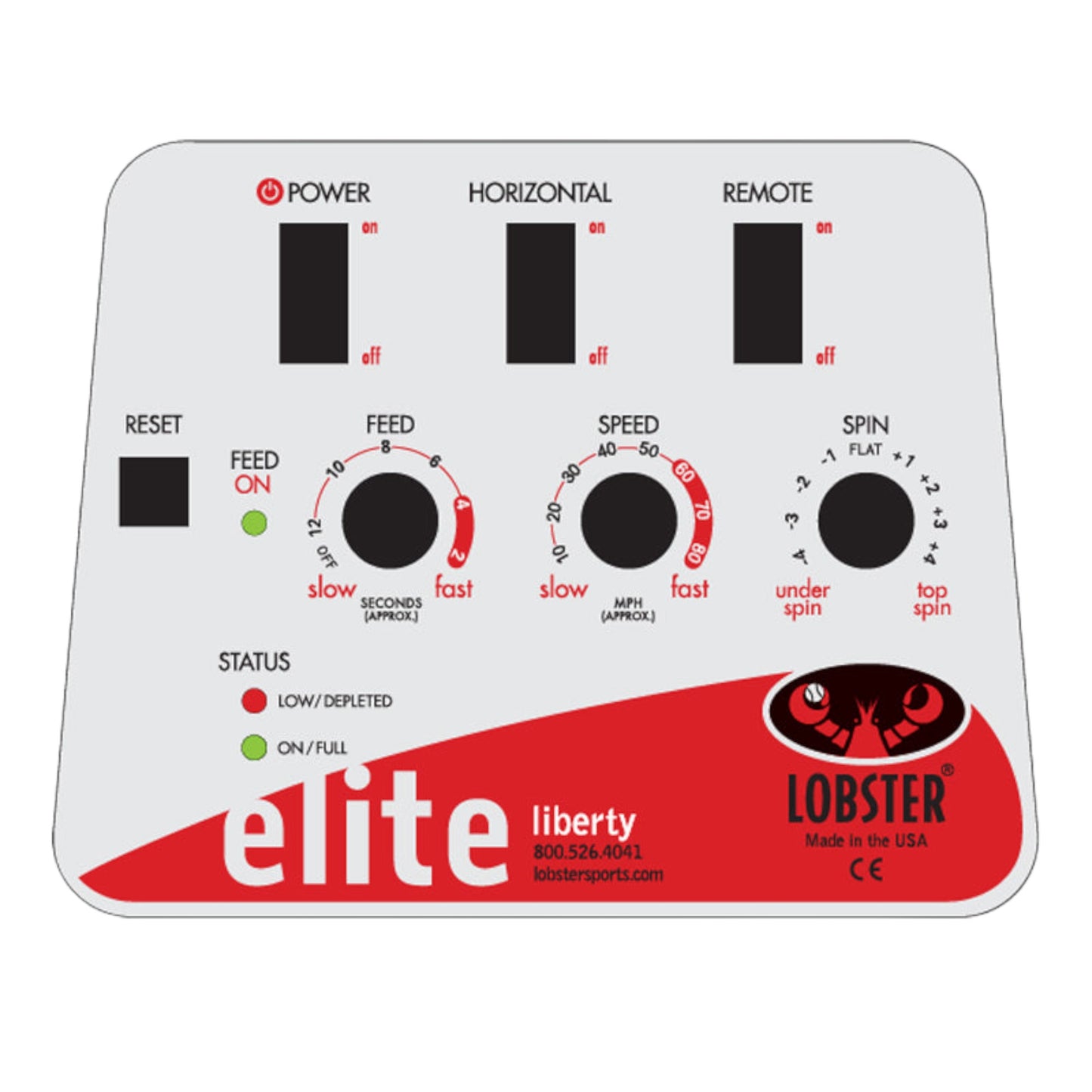 ELITE LIBERTY TENNIS BALL MACHINE PANEL