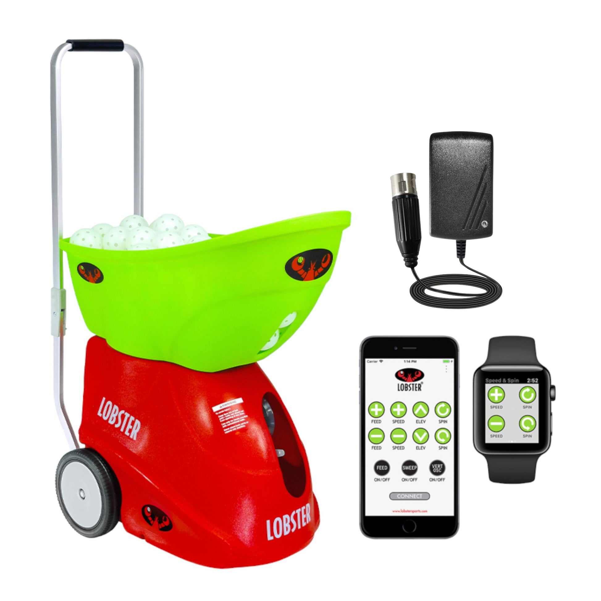 PICKLE TWO PICKLEBALL MACHINE WIFI APP AND CHARGER