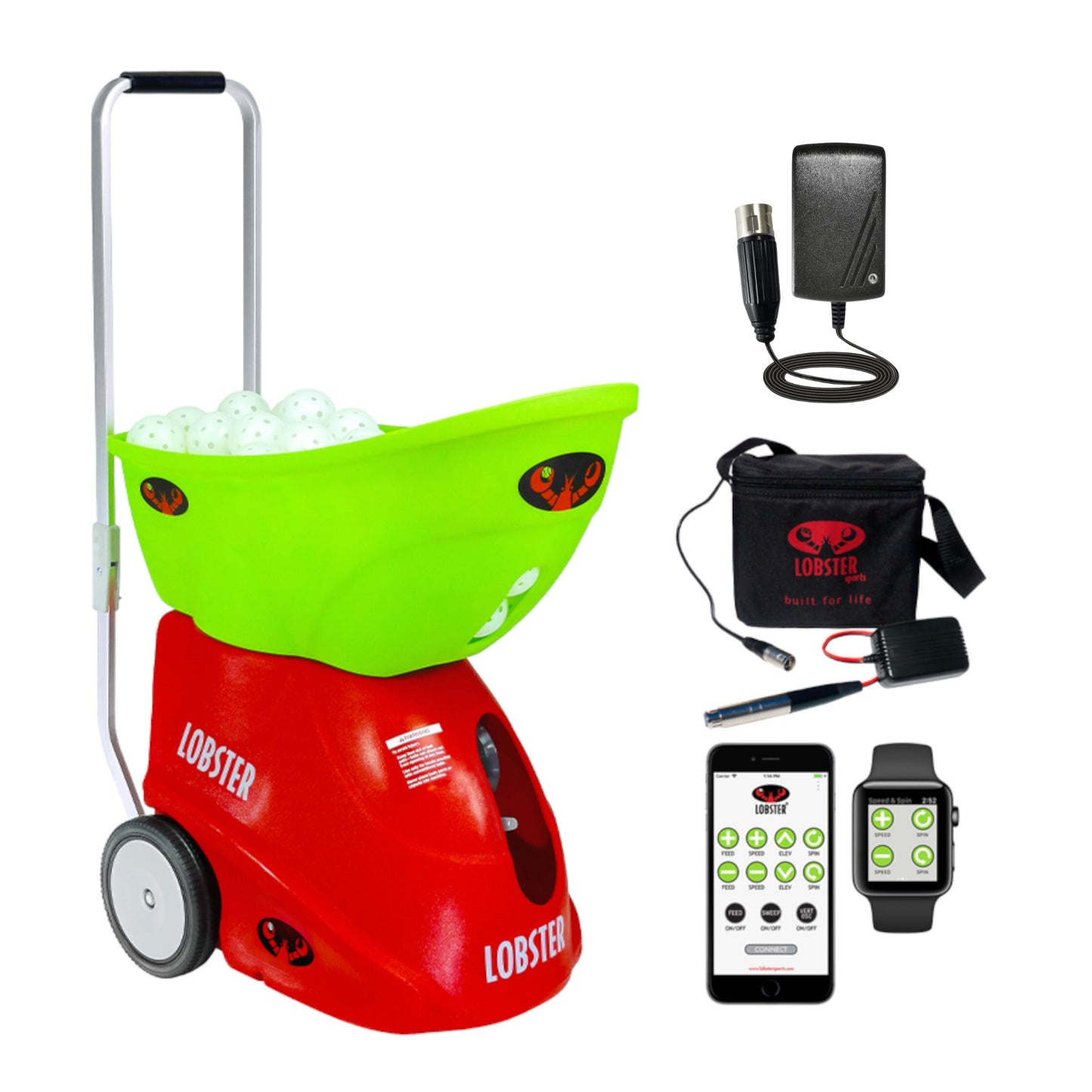 PICKLE TWO PICKLEBALL MACHINE EXTERNAL BATTERY WIFI APP