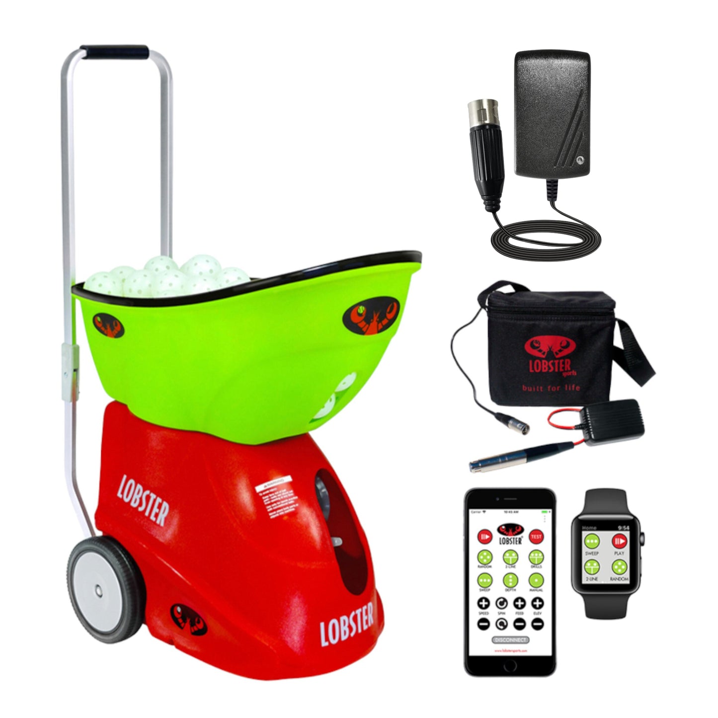 PICKLE CHAMPION PICKLEBALL MACHINE EXTERNAL BATTERY WIFI APP