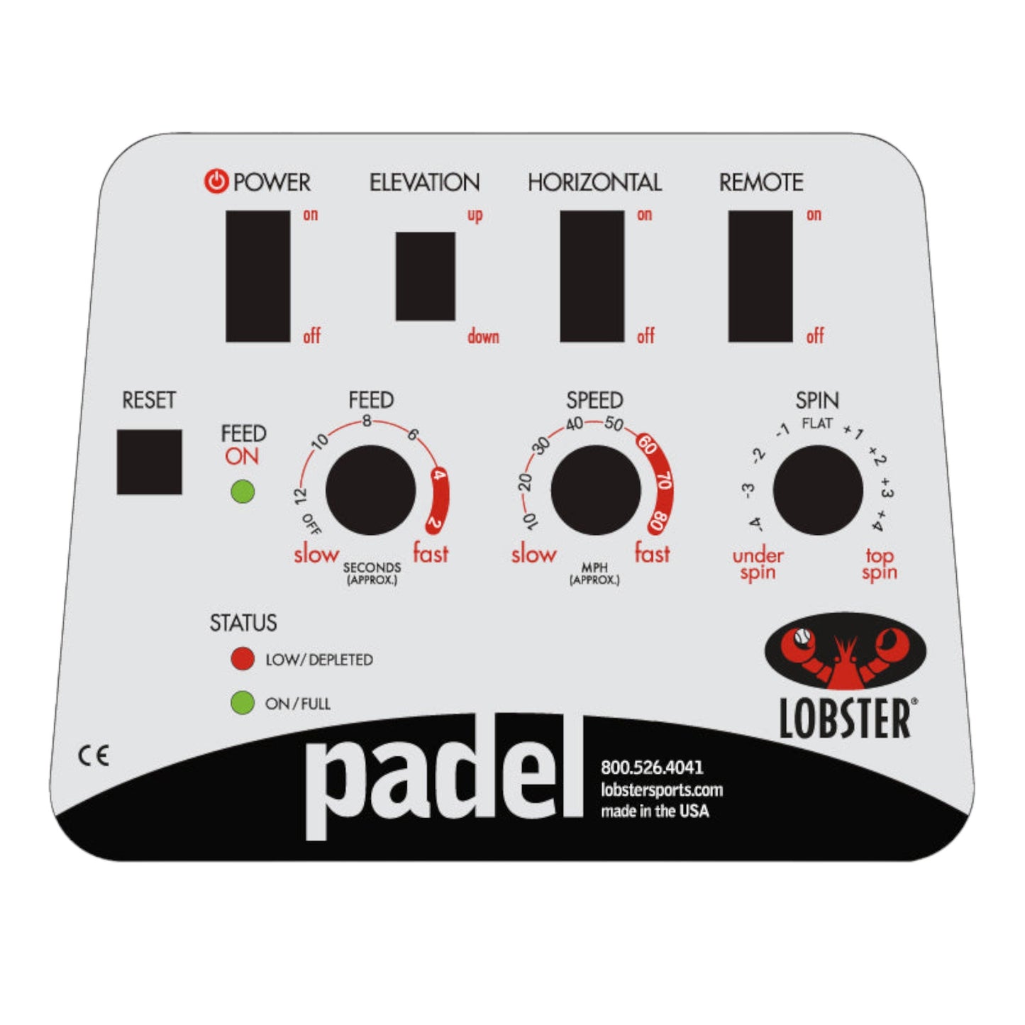 LOBSTER PADEL MACHINE PANEL