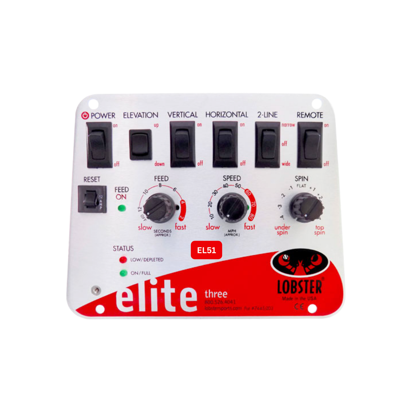 control panel assembly: elite three