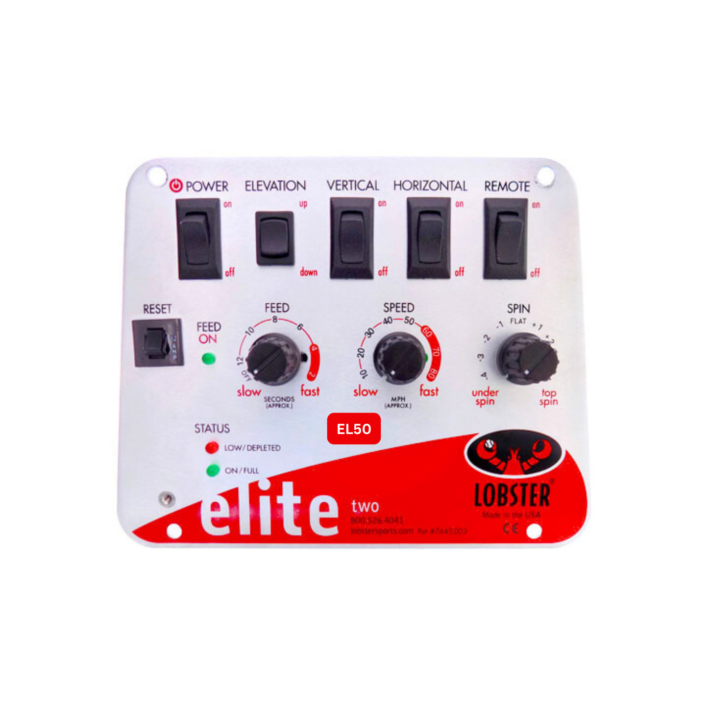 control panel assembly: elite two