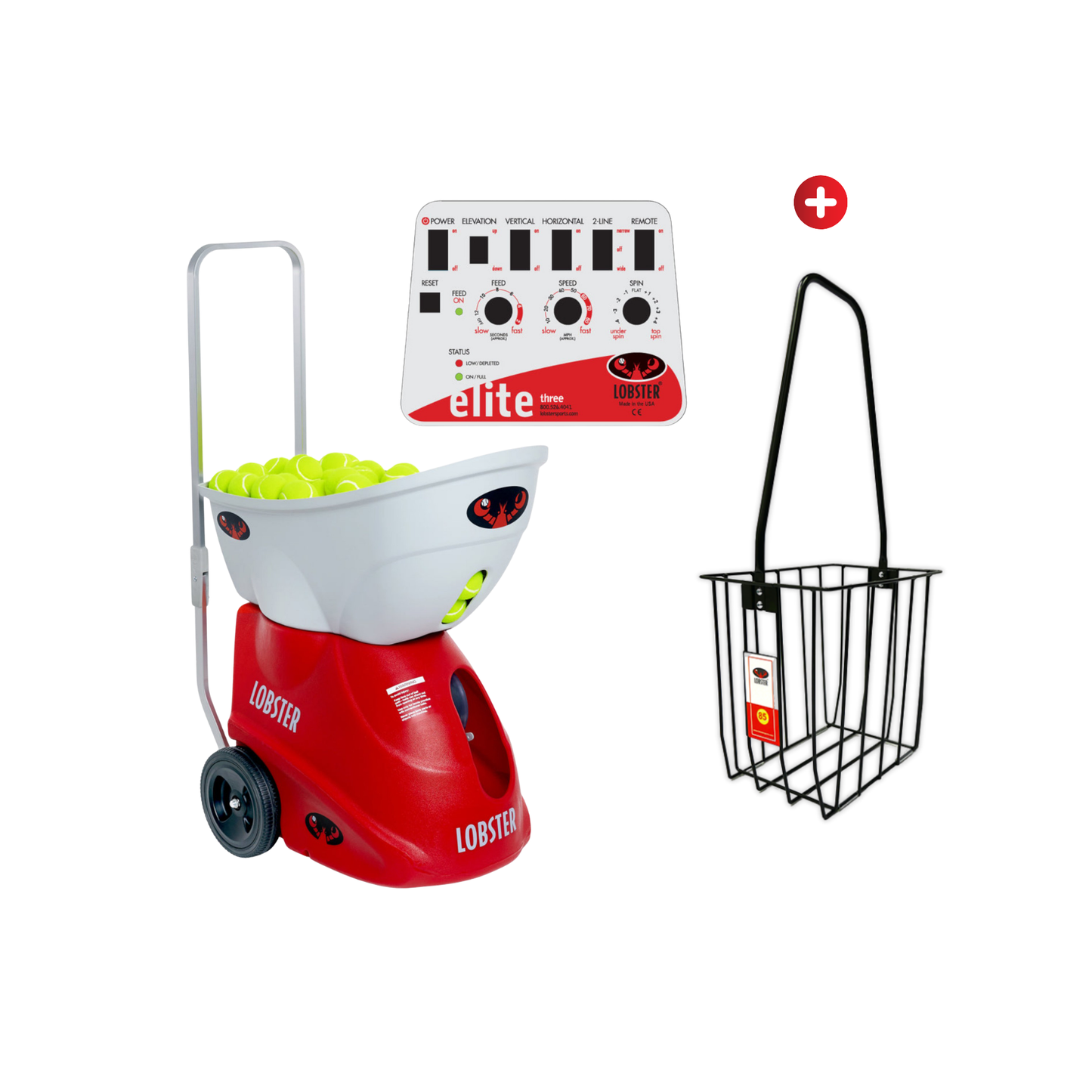 elite three bundle with lobster 85 ball basket