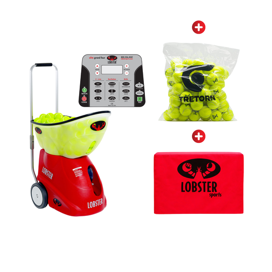 elite grand four bundle with storage cover and Tretorn Micro-x Balls