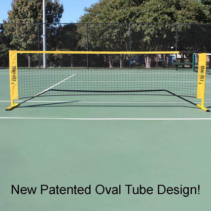 Mini-Net Portable Tennis Net - Patented Oval Tube System