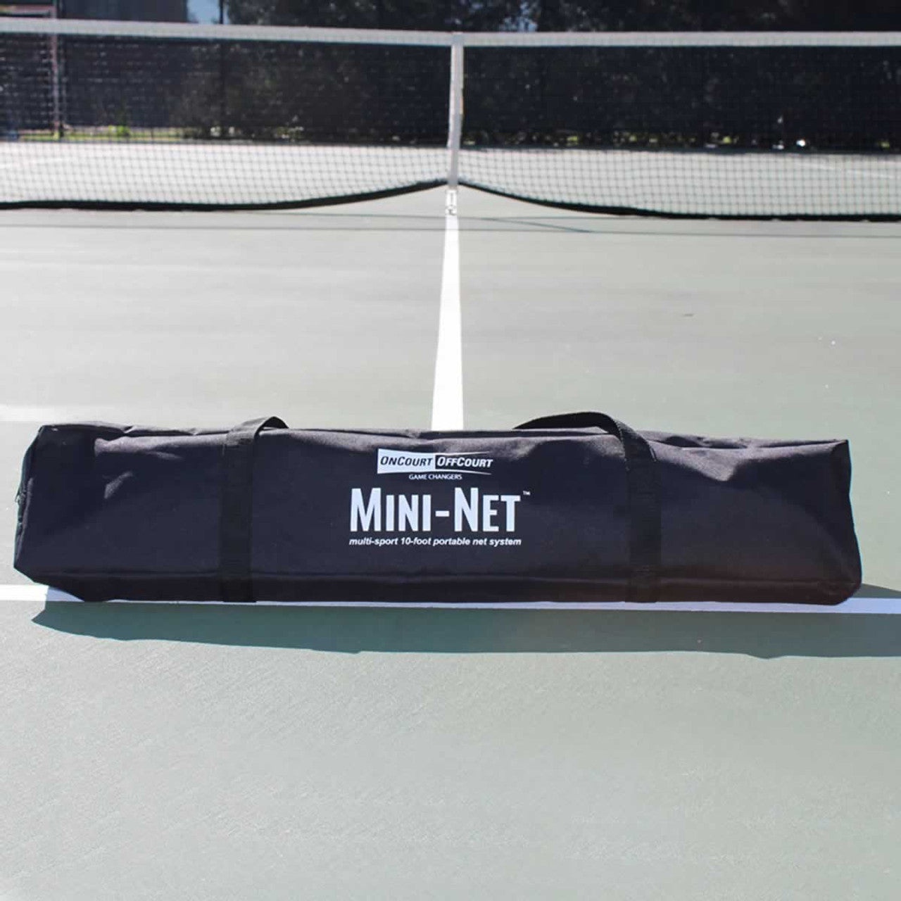 Mini-Net Portable Tennis Net - Patented Oval Tube System