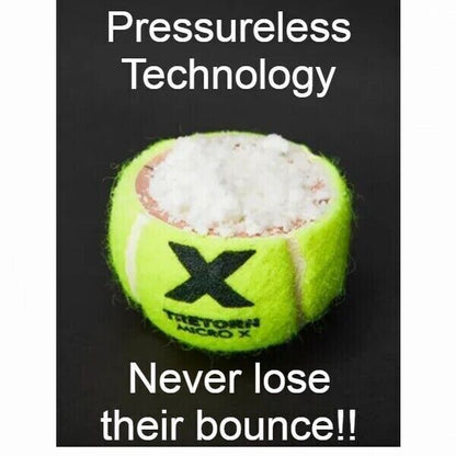 Tretorn Micro-X Tennisbälle (Gelb/Weiß zweifarbig- 72 Bälle)